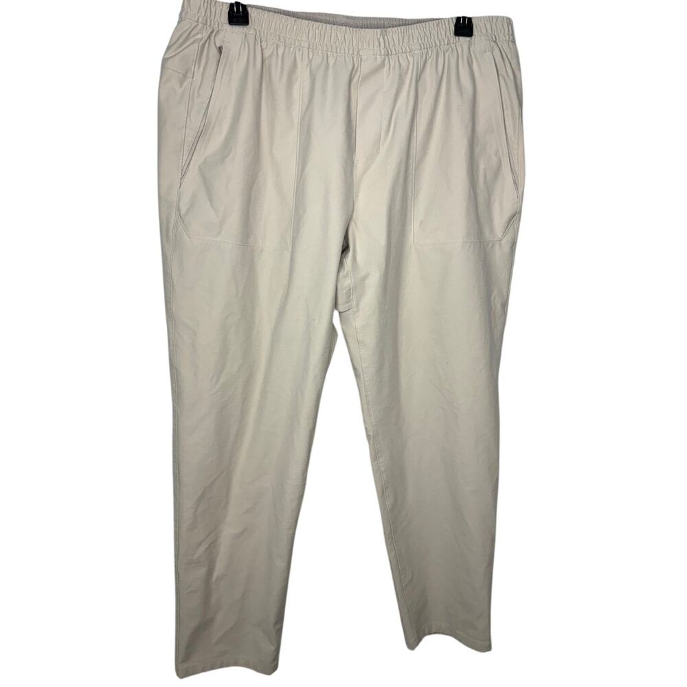 Lululemon Utilitech Pant Drawstring Pull-On Men's Size XXL Stretch Pockets Cream
